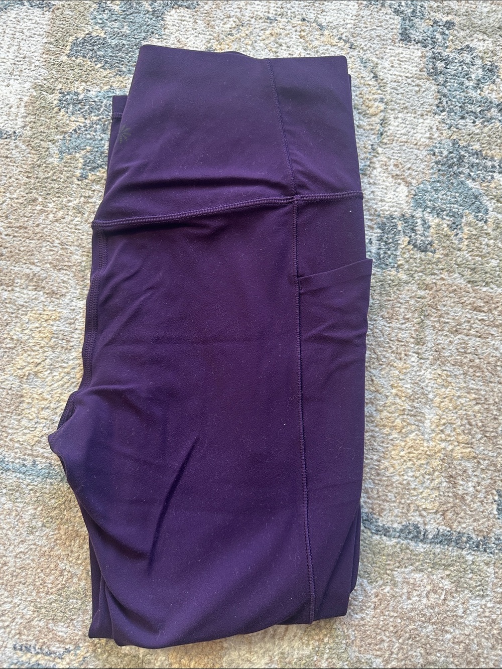 Athleta Purple High-Rise Leggings with Side Pocket
